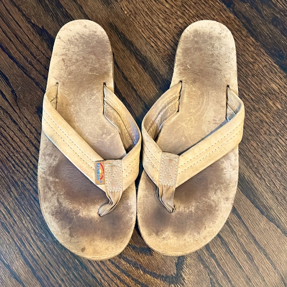 Women’s Rainbow Flip Flops - size 7.5